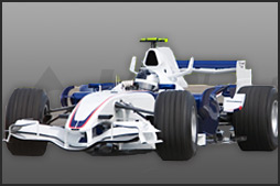 White Formula One Car